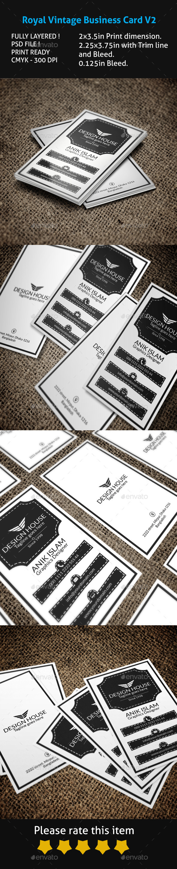 GraphicRiver Royal Vintage Business Card V2 10176476 GraphicRiver Royal Vintage Business Card V2 10176476