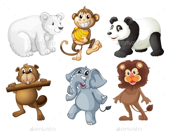 GraphicRiver Animals in the Woods 10177857 GraphicRiver Animals in the Woods 10177857