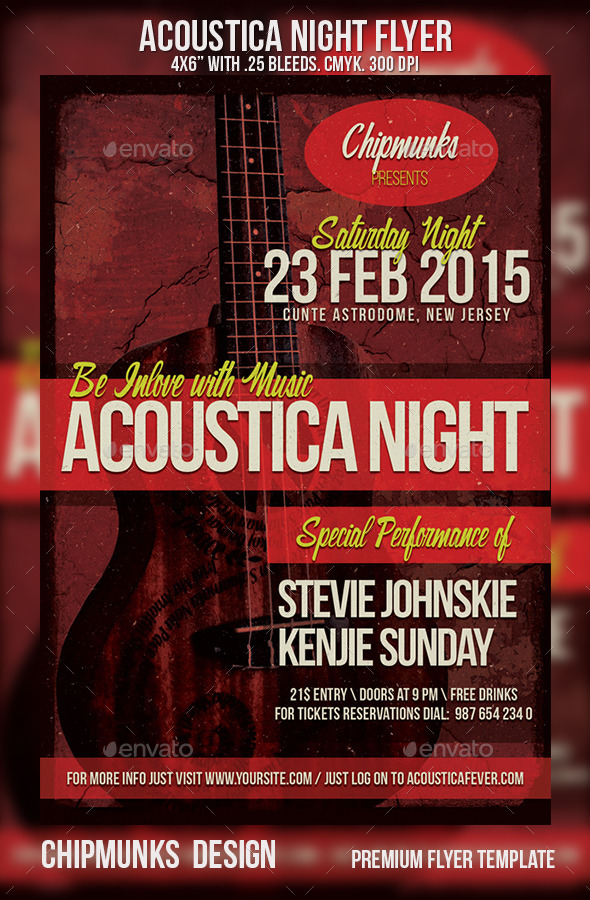 GraphicRiver Acoustica Night Flyer 10178200 GraphicRiver Acoustica Night Flyer 10178200