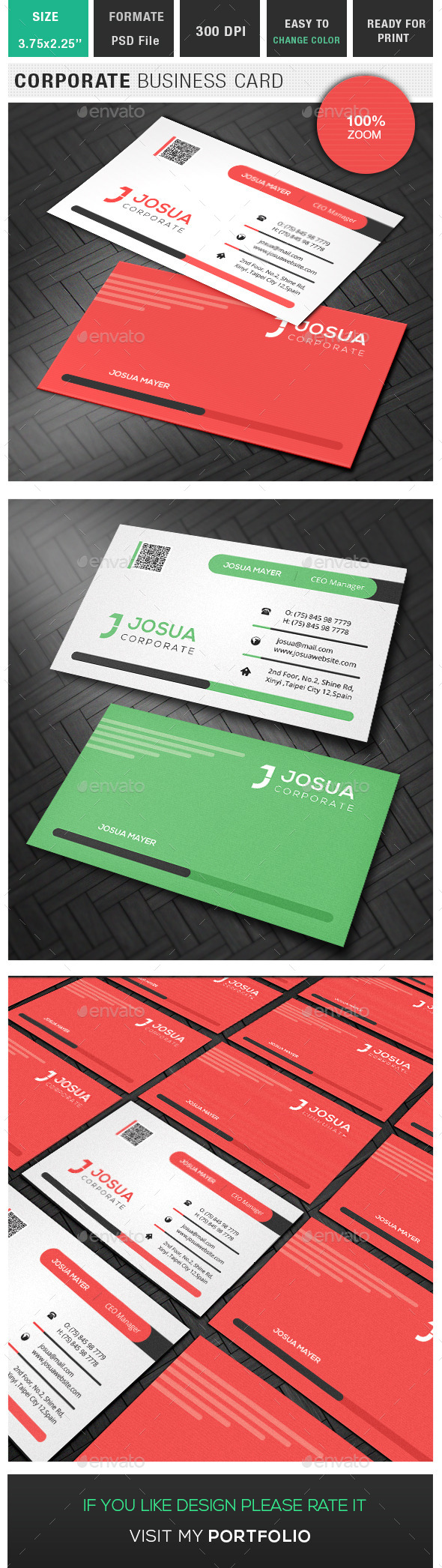 GraphicRiver Corporate Business Card 10179008 GraphicRiver Corporate Business Card 10179008