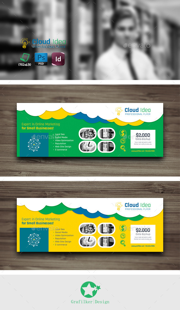GraphicRiver Cloud Idea Cover Templates 10179064 GraphicRiver Cloud Idea Cover Templates 10179064
