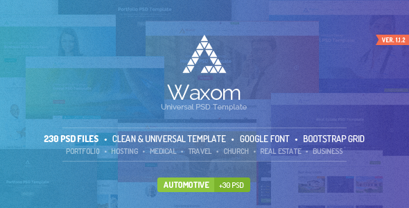 Waxom - Clean & Universal PSD Template