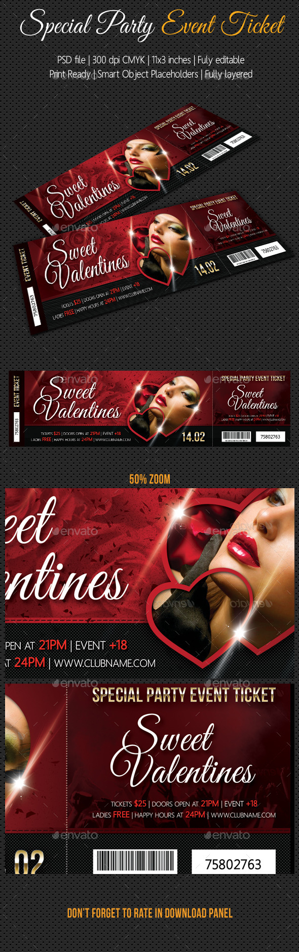 GraphicRiver Special Party Event Ticket 10180321 GraphicRiver Special Party Event Ticket 10180321