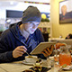 Man Working With Notebook In The Park - 304