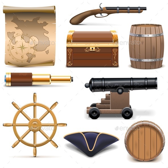 GraphicRiver Vector Pirate Icons 10182275 GraphicRiver Vector Pirate Icons 10182275