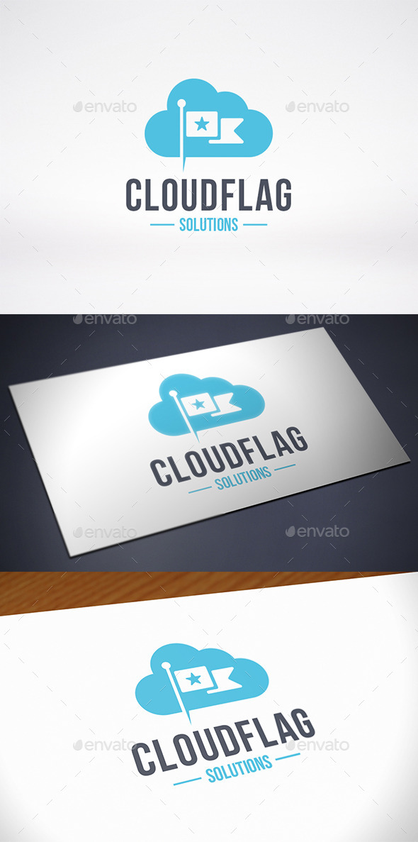 GraphicRiver Cloud Flag Logo Template 10184435 GraphicRiver Cloud Flag Logo Template 10184435