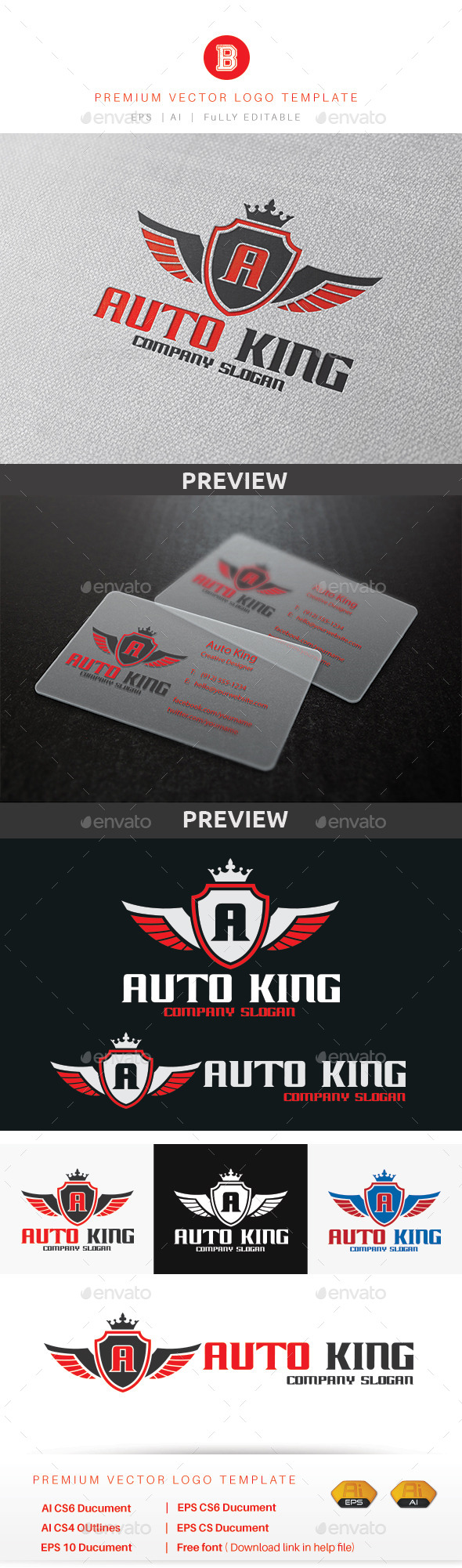 GraphicRiver Auto King Logo 10185097 GraphicRiver Auto King Logo 10185097