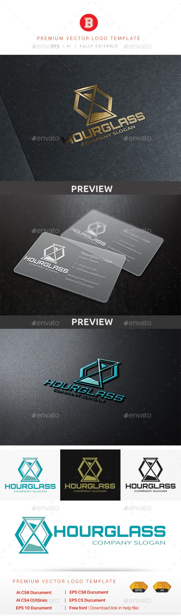 GraphicRiver Hourglass Logo 10185107 GraphicRiver Hourglass Logo 10185107
