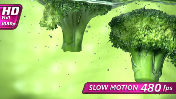 Green Broccoli in Water Green Broccoli in Water