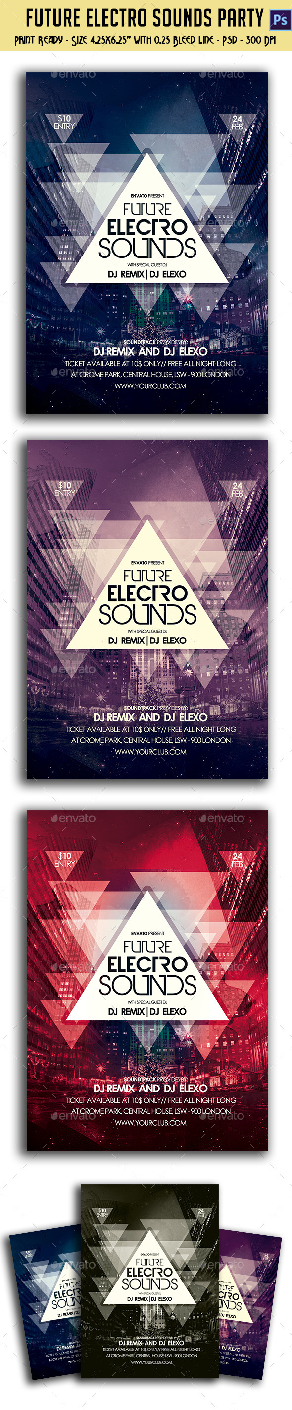 GraphicRiver Future Electro Sounds Party Flyer 10185407 GraphicRiver Future Electro Sounds Party Flyer 10185407