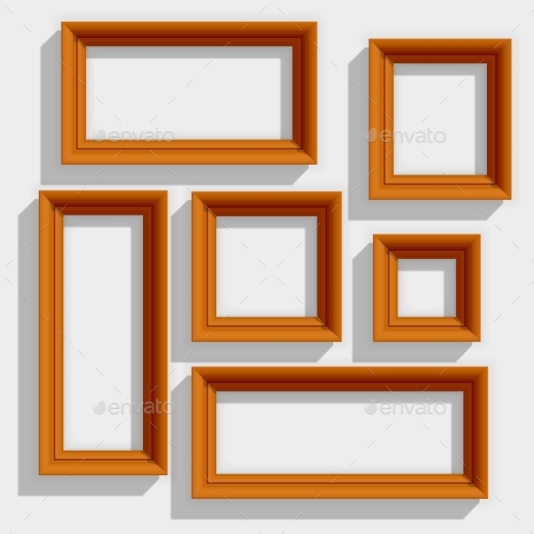 GraphicRiver Wooden Brown Picture Frames 10185447 GraphicRiver Wooden Brown Picture Frames 10185447