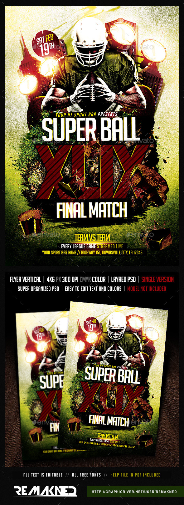 GraphicRiver Super Ball Final Match Flyer Template PSD 10185585 GraphicRiver Super Ball Final Match Flyer Template PSD 10185585