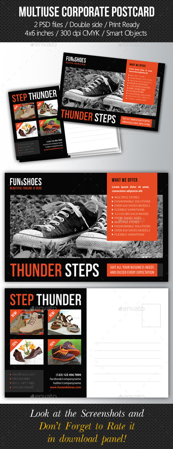 GraphicRiver Multiuse Corporate Postcard Template 10185604 GraphicRiver Multiuse Corporate Postcard Template 10185604