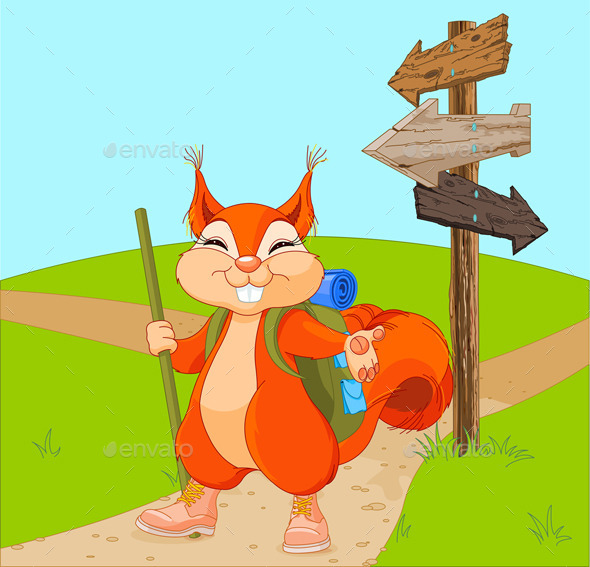GraphicRiver Squirrel for a Walk 10186246 GraphicRiver Squirrel for a Walk 10186246