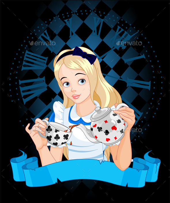 Alice Pours Tea in Cup Alice Pours Tea in Cup
