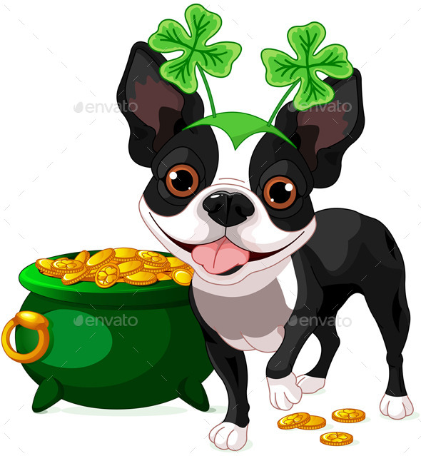 GraphicRiver Boston Terrier Celebrates Saint Patricks Day 10186254 GraphicRiver Boston Terrier Celebrates Saint Patricks Day 10186254
