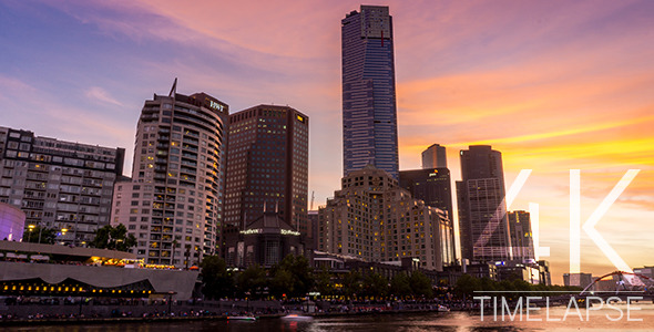 Sunset over Cityscape River 2 Sunset over Cityscape River 2
