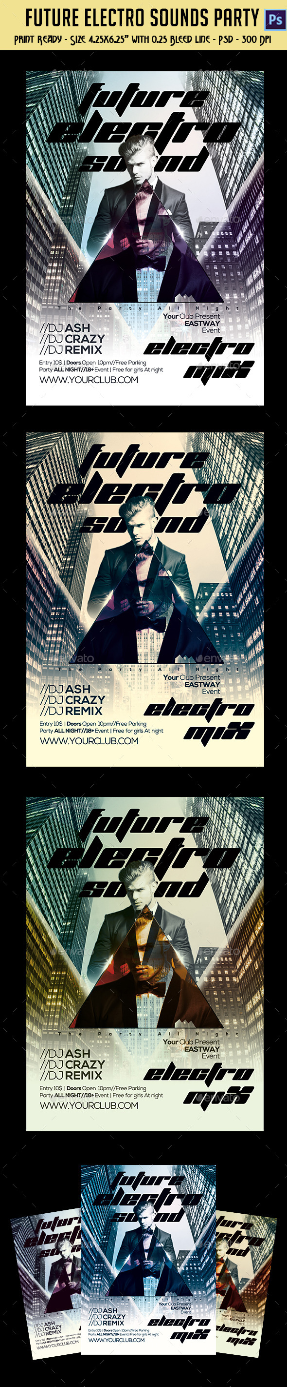 GraphicRiver Future Electro Sounds Party Flyer 10187469 GraphicRiver Future Electro Sounds Party Flyer 10187469