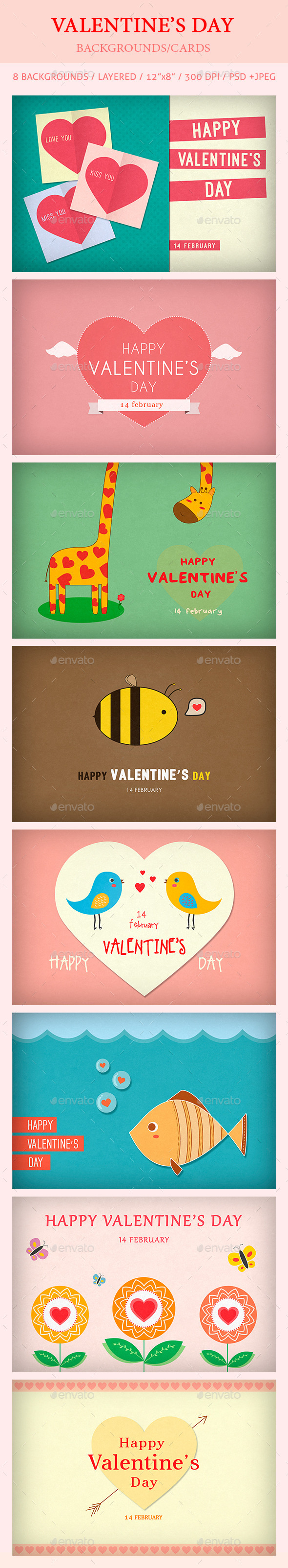 GraphicRiver Valentine s Day Backgrounds Card 10190824 GraphicRiver Valentine s Day Backgrounds Card 10190824