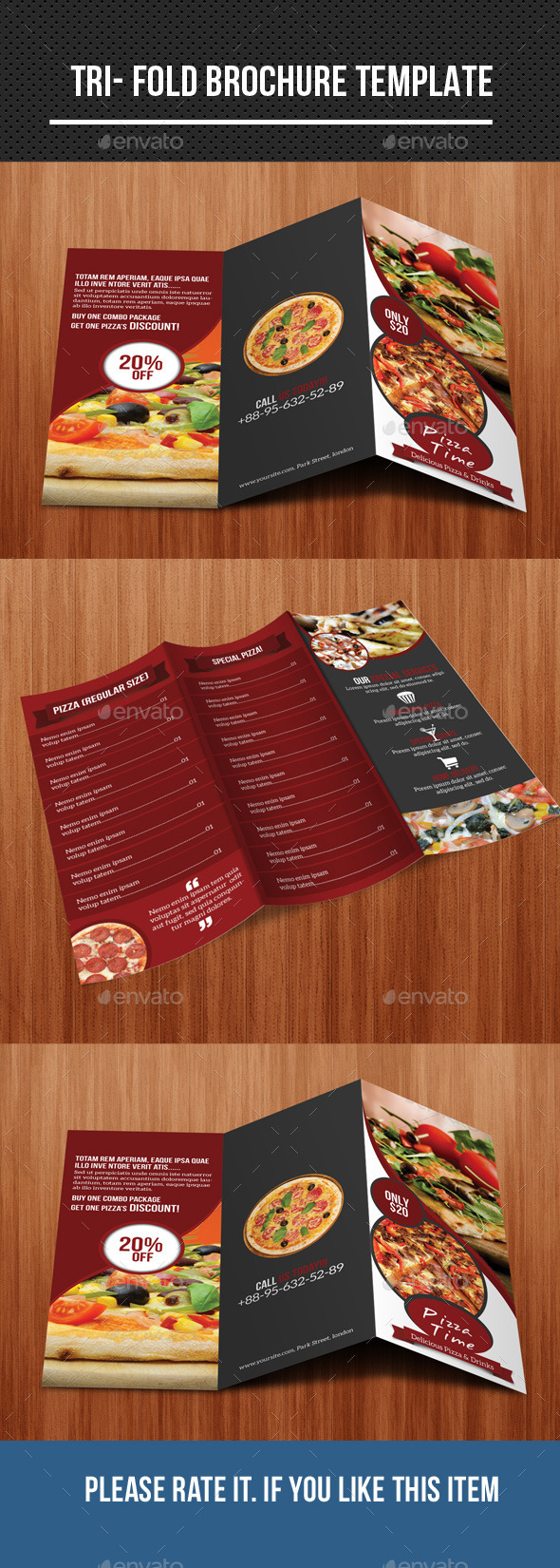 Food Menu Tri Fold Brochure Food Menu Tri Fold Brochure