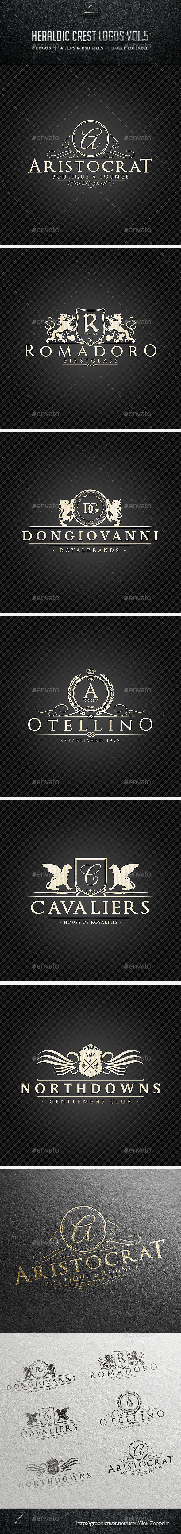 GraphicRiver Heraldic Crest Logos Vol.5 10191239 GraphicRiver Heraldic Crest Logos Vol.5 10191239