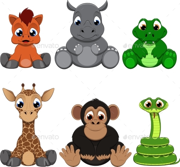 GraphicRiver Colorful Exotic Animals Collection 10192076 GraphicRiver Colorful Exotic Animals Collection 10192076