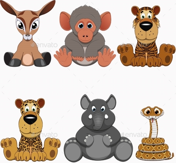 GraphicRiver Colorful Exotic Animals Collection 10192109 GraphicRiver Colorful Exotic Animals Collection 10192109