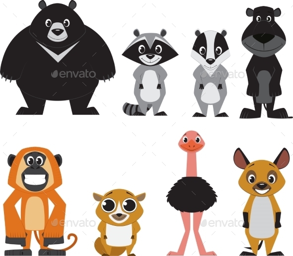 GraphicRiver Colorful Exotic Animals Collection 10192125 GraphicRiver Colorful Exotic Animals Collection 10192125