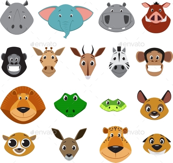 GraphicRiver Colorful Exotic Animals Collection 10192129 GraphicRiver Colorful Exotic Animals Collection 10192129