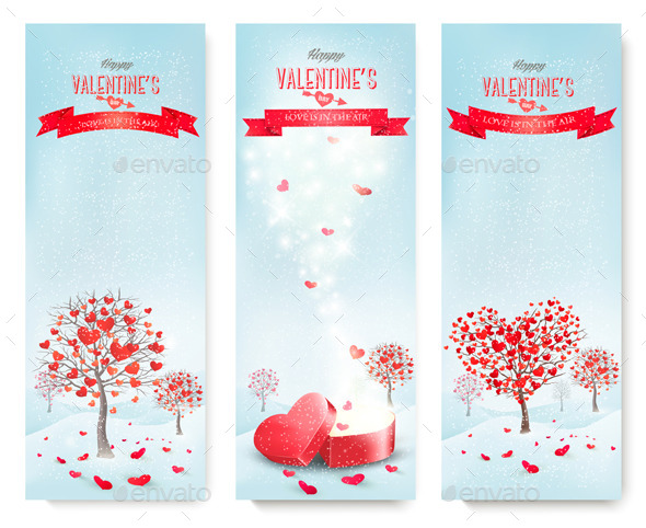 GraphicRiver Holiday Retro Banners for Valentine s Day 10195780 GraphicRiver Holiday Retro Banners for Valentine s Day 10195780