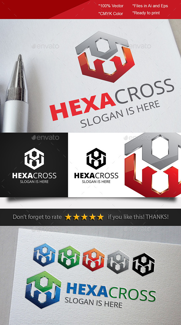 GraphicRiver Hexacross Logo 10196411 GraphicRiver Hexacross Logo 10196411