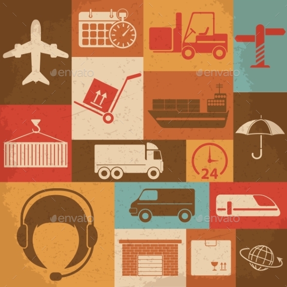 GraphicRiver Shipping and Logistics Retro Icons 10196943 GraphicRiver Shipping and Logistics Retro Icons 10196943
