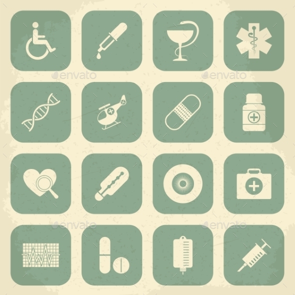 GraphicRiver Retro Medical Icons 10196945 GraphicRiver Retro Medical Icons 10196945