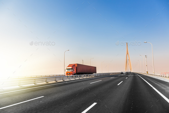 truck at highway