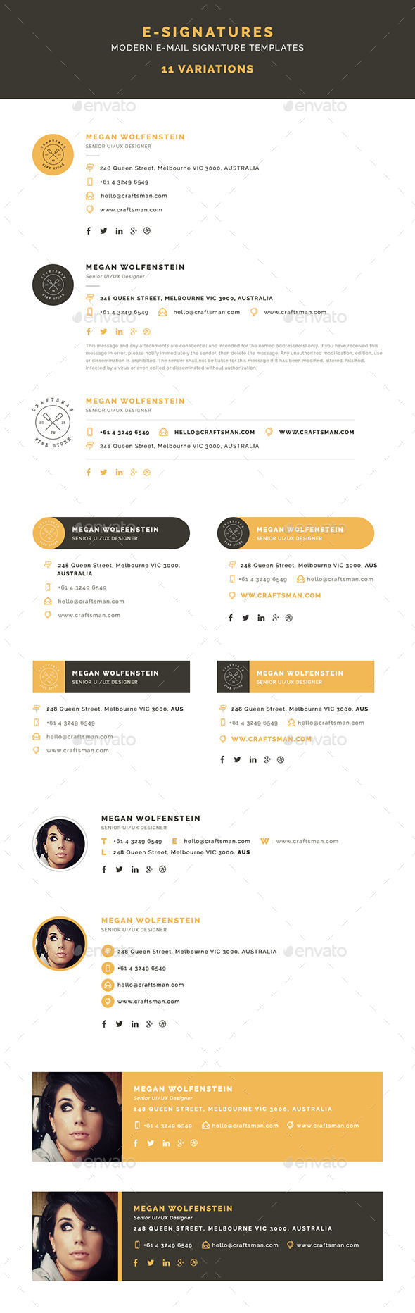 GraphicRiver E-Signatures Modern E-mail Signature Templates 10199109 GraphicRiver E-Signatures Modern E-mail Signature Templates 10199109