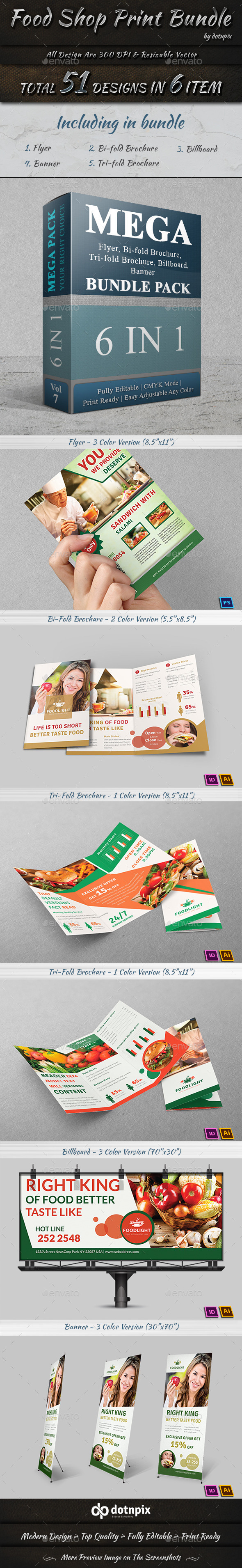 GraphicRiver Food Shop Print Bundle 10200153 GraphicRiver Food Shop Print Bundle 10200153