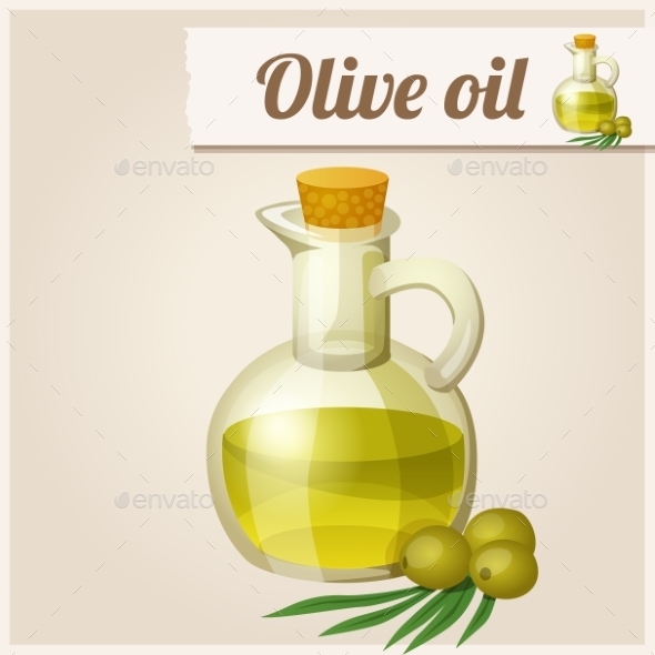 Olive Oil in Bottle (Food)