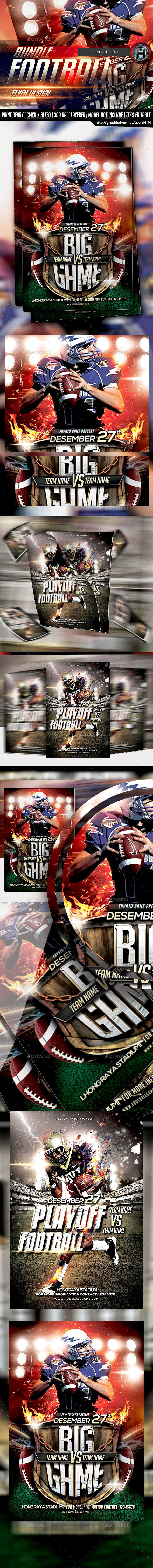 GraphicRiver Football Bundle Flyer 10201162 GraphicRiver Football Bundle Flyer 10201162