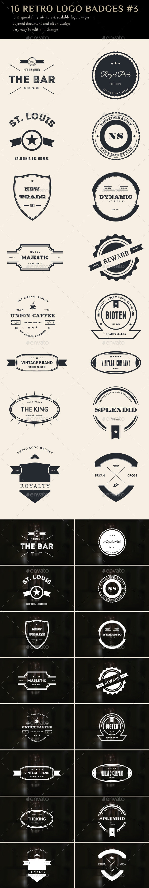 GraphicRiver 16 Retro Logo Badges #3 10201845 GraphicRiver 16 Retro Logo Badges #3 10201845