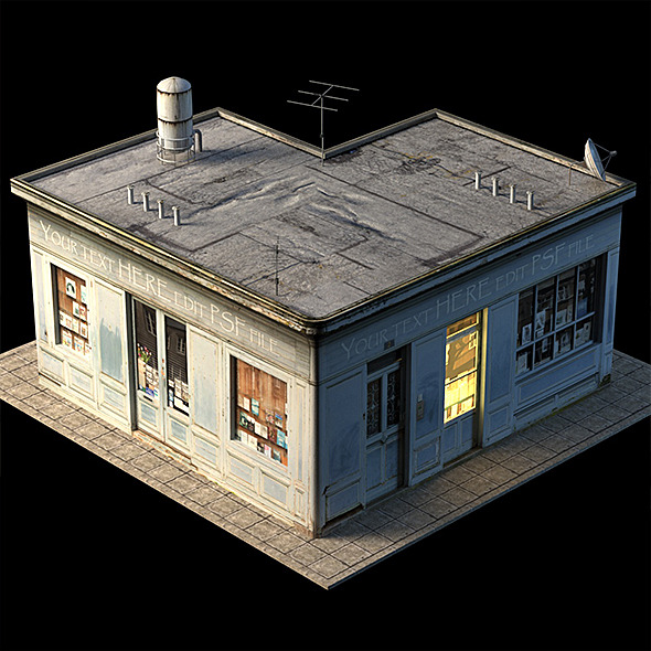 3DOcean Small Shop Building Low Poly 10202815 3DOcean Small Shop Building Low Poly 10202815