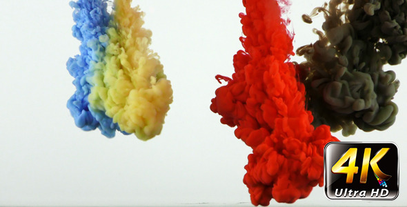 Colorful Paint Ink Drops Splash in Underwater 9 Colorful Paint Ink Drops Splash in Underwater 9