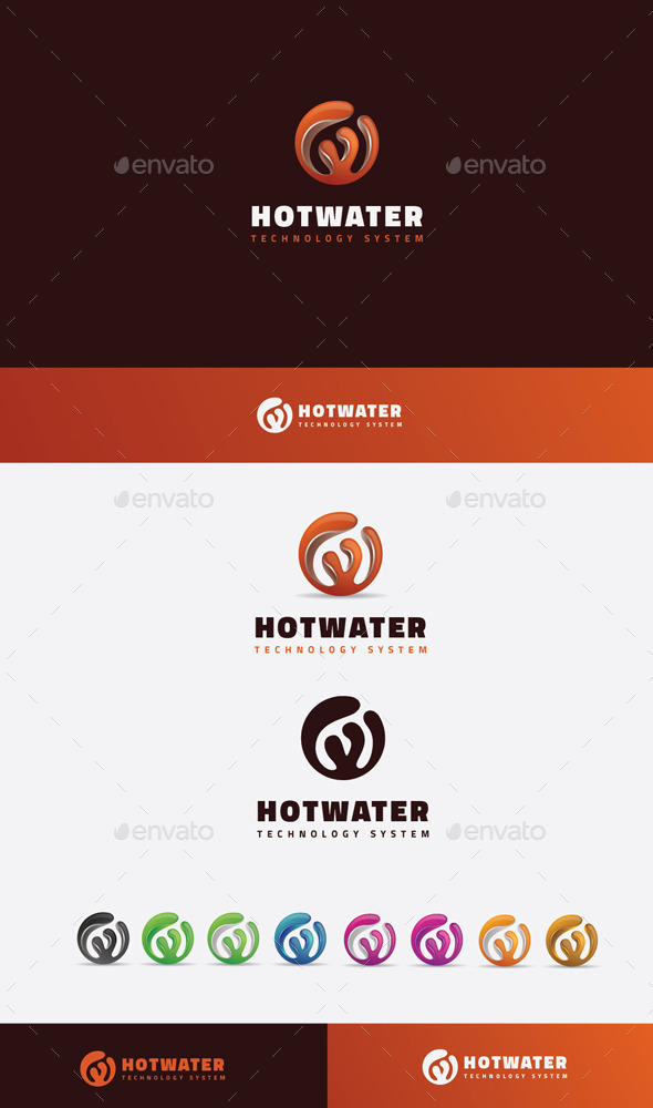 Hot Water Logo (3d)