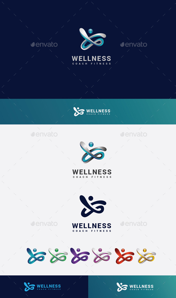 Fitness Wellness Logo (3d)