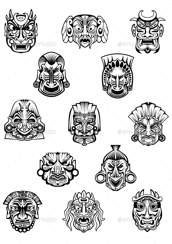 GraphicRiver Ceremonial Masks 10207834 GraphicRiver Ceremonial Masks 10207834