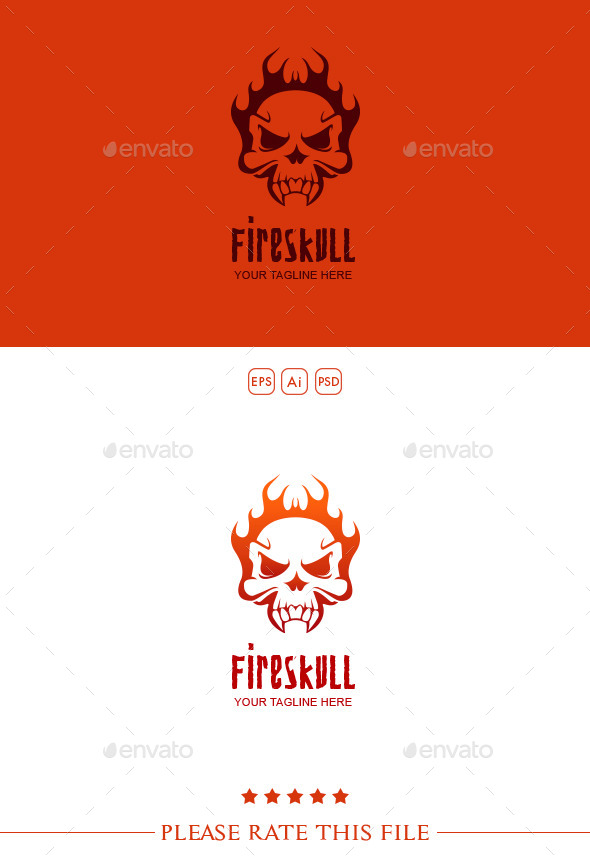 GraphicRiver Fire Skull Logo 10178882 GraphicRiver Fire Skull Logo 10178882