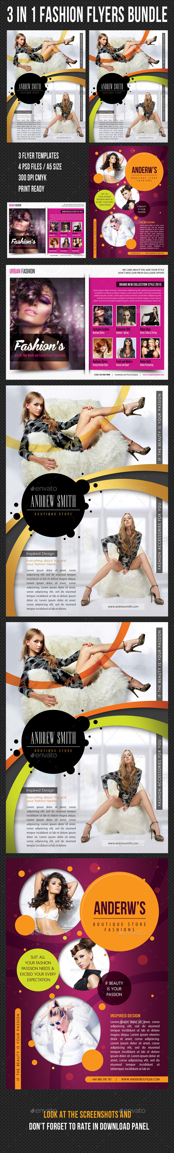 3 in 1 Fashion Product Flyer Bundle 21 3 in 1 Fashion Product Flyer Bundle 21