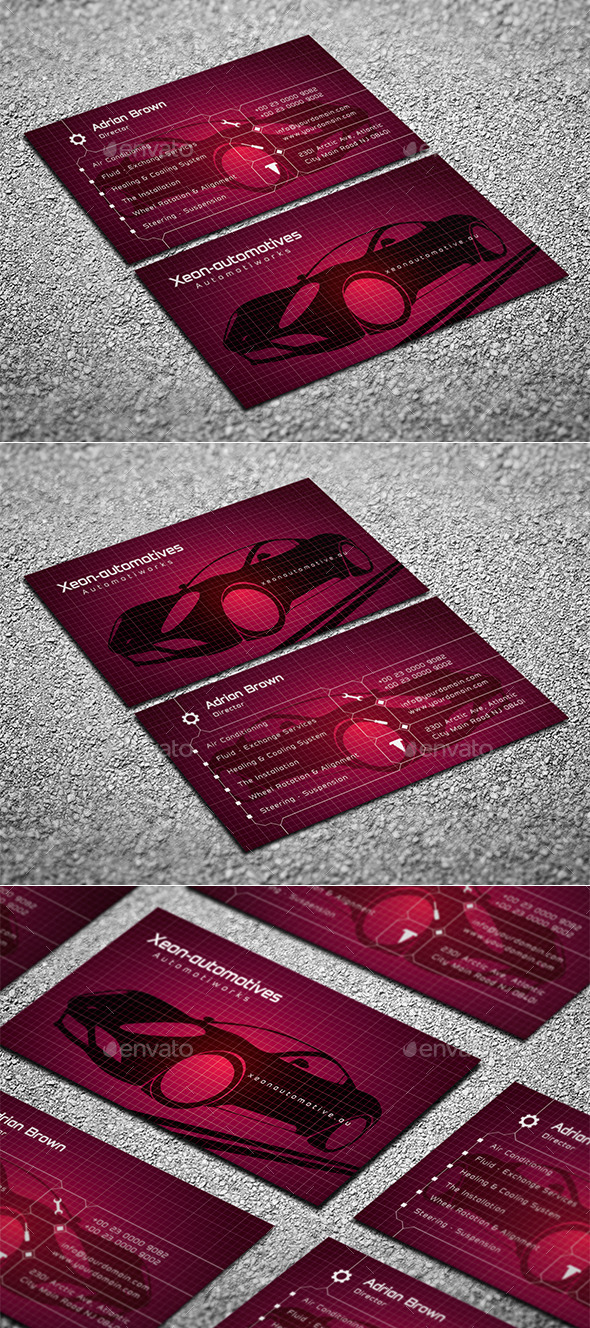 Automotive Business Card Automotive Business Card