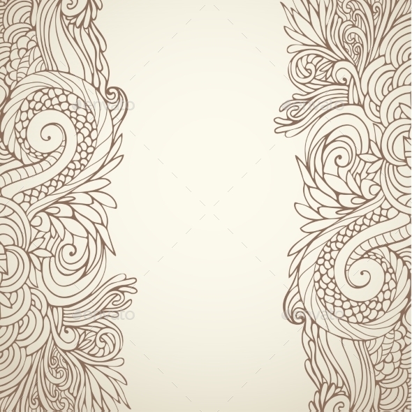 GraphicRiver Brown Outline Floral 10216785 GraphicRiver Brown Outline Floral 10216785