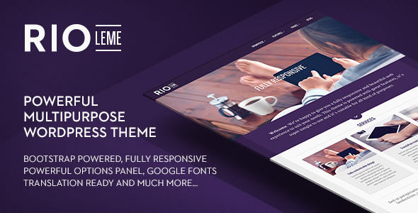 RioLeme Responsive Multi-Purpose WordPress Theme RioLeme Responsive Multi-Purpose WordPress Theme