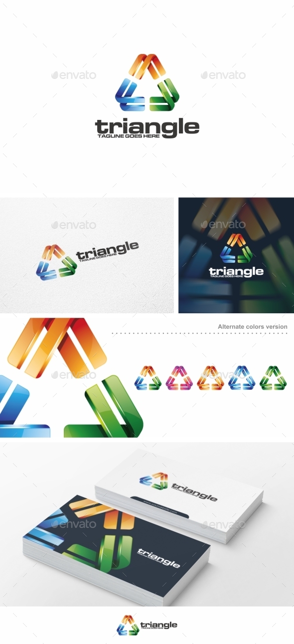 Colorful Triangle - Logo Template (Symbols)